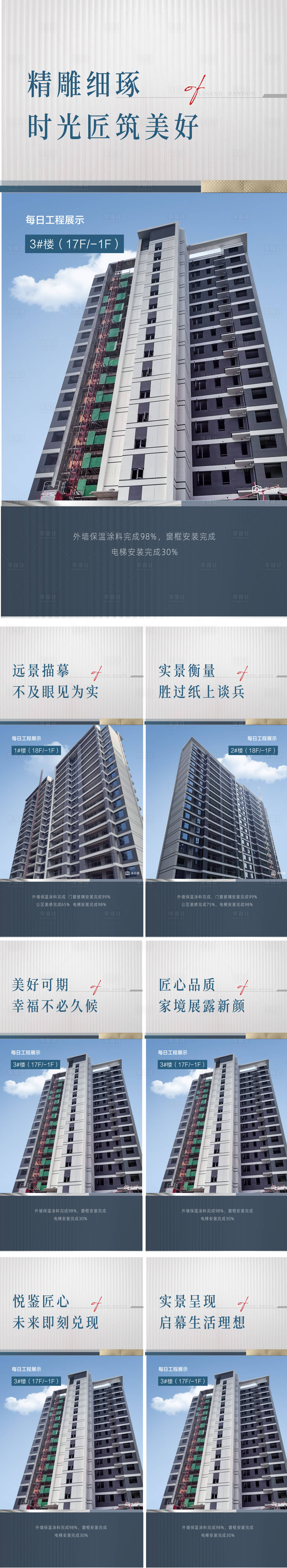 源文件下載【享設計】搜索編號：44740017175415033【準現房交房工程進度海報】