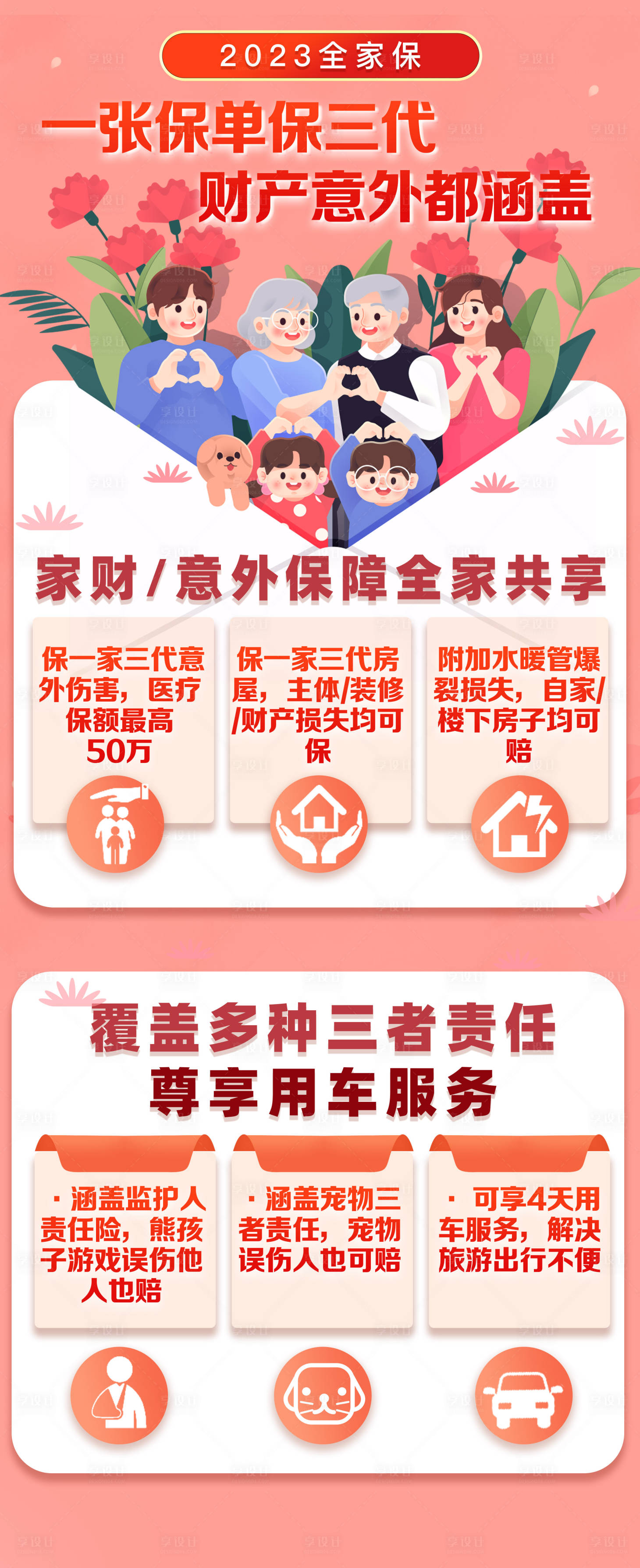 源文件下載【享設計】搜索編號：57150017263871151【保險醫療醫保車險養老保險海報設計】
