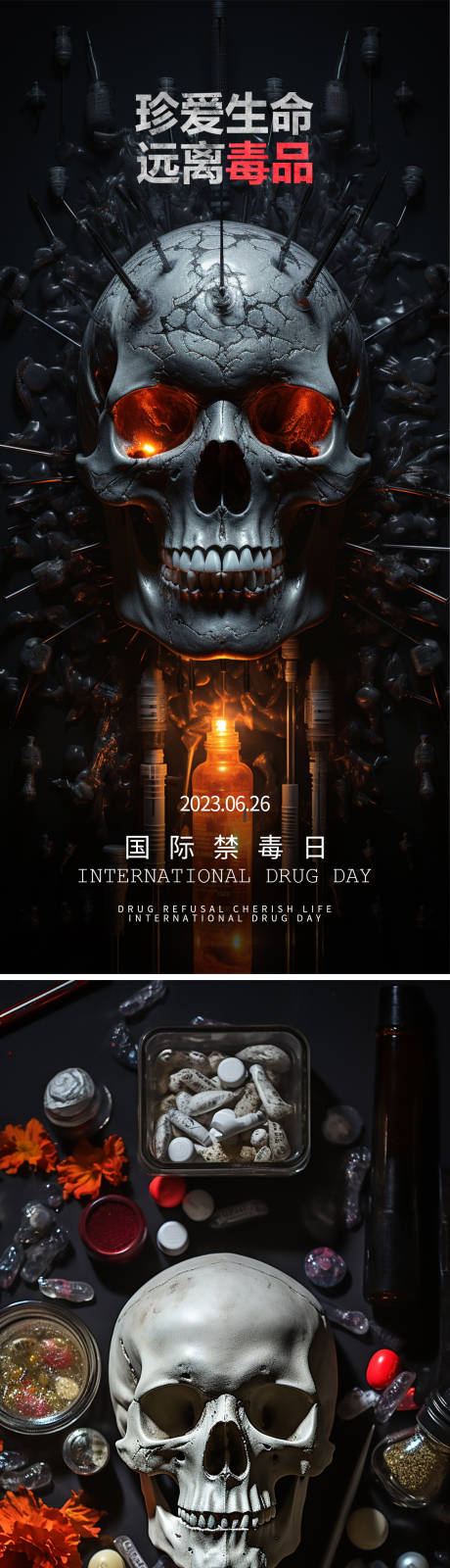 源文件下载【酒吧禁毒日创意系列海报】编号：56510017601543932