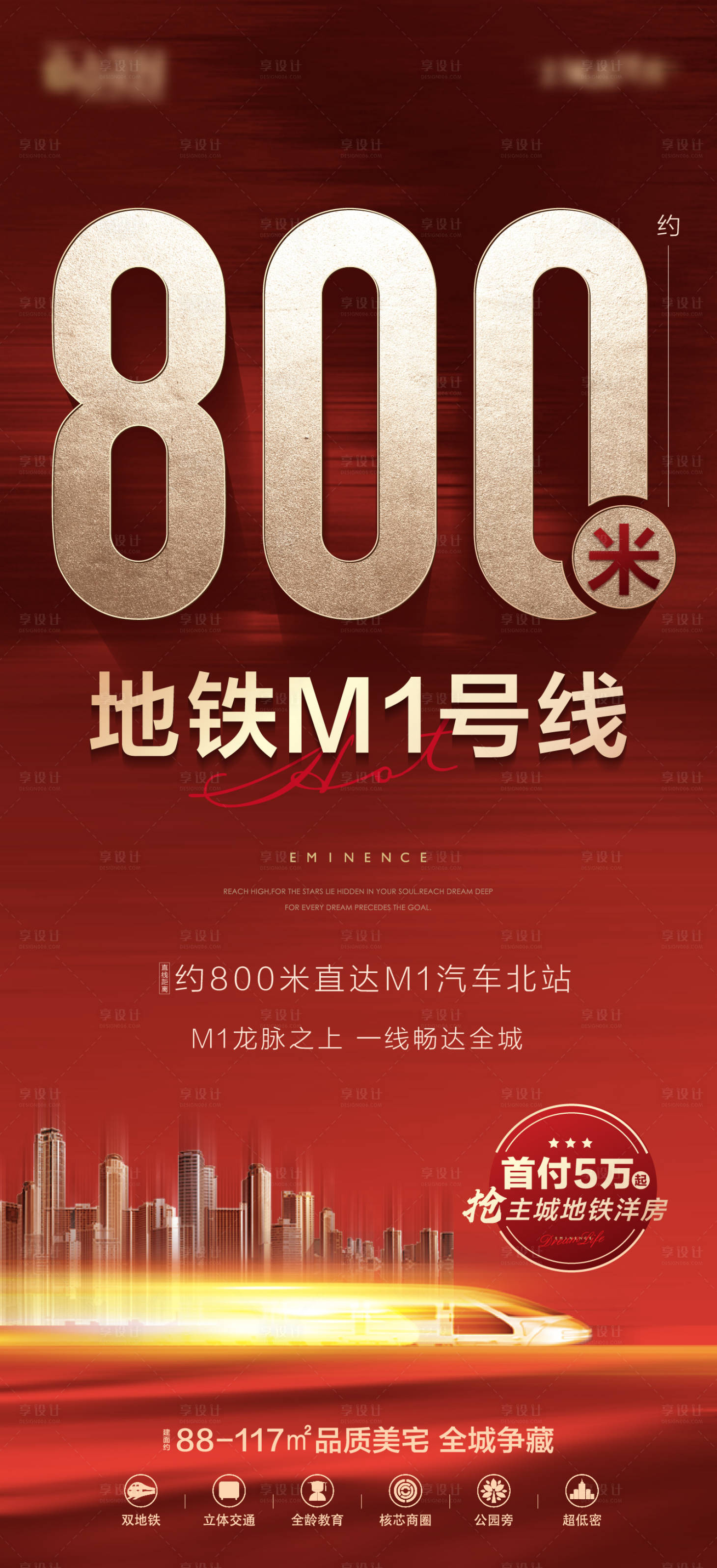 源文件下載【享設(shè)計(jì)】搜索編號(hào)：80070017386598584【地產(chǎn)地鐵配套價(jià)值大字報(bào)】