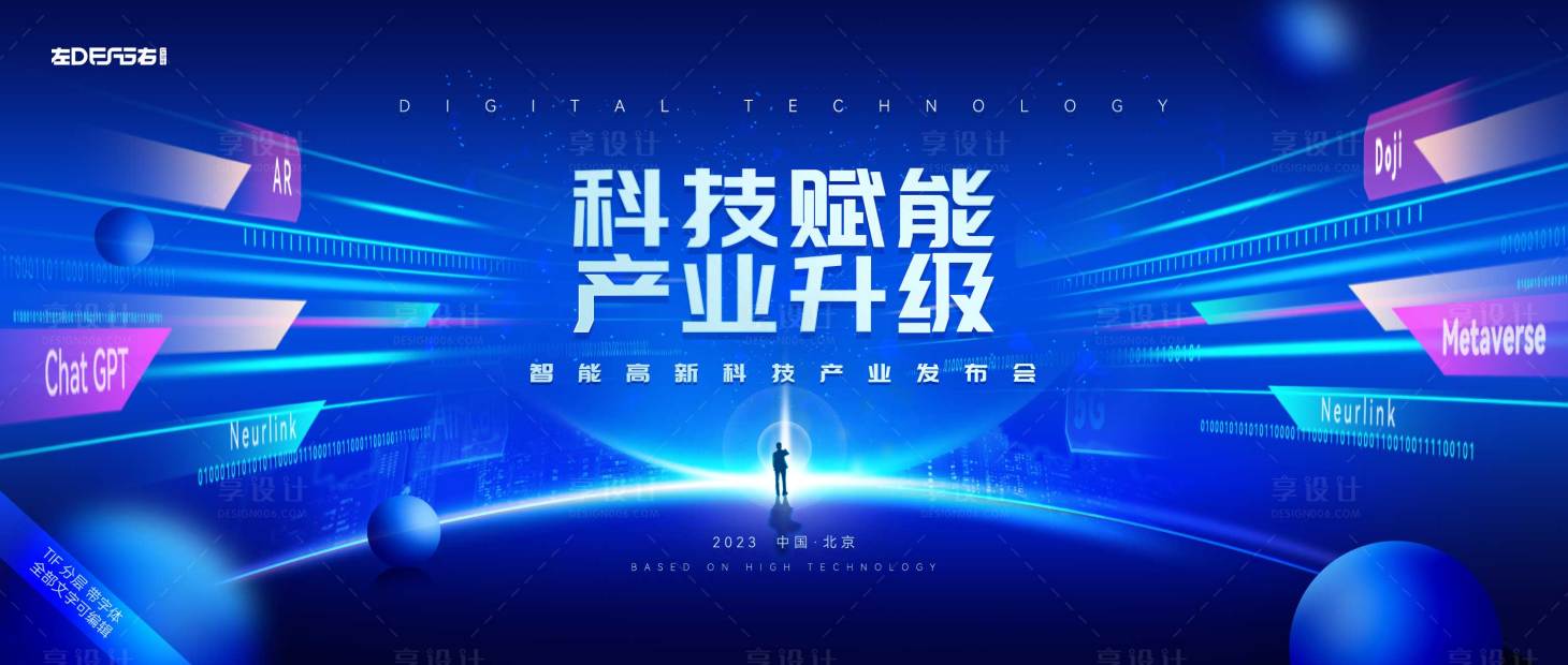 源文件下载【享设计】搜索编号：51760017673805431【科技产业升级背景板】