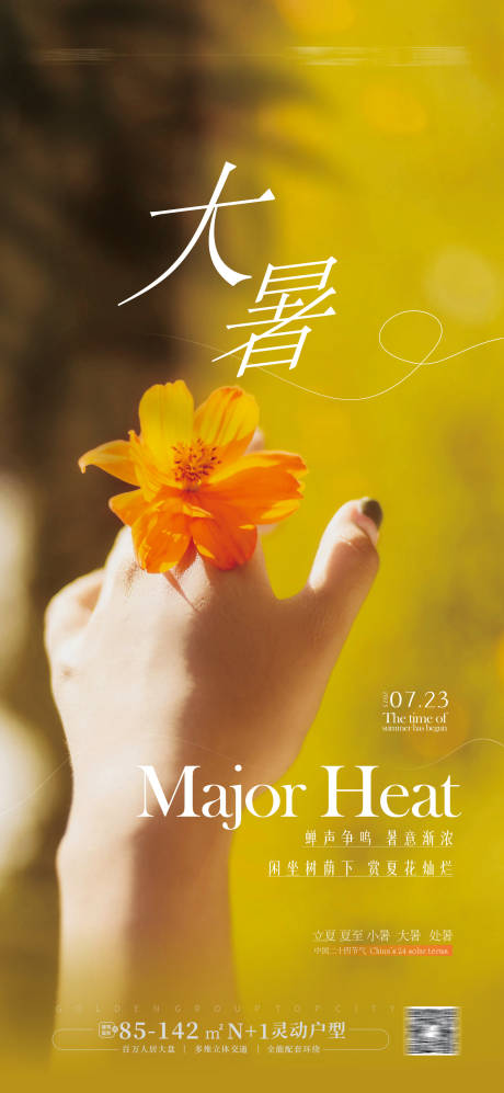 源文件下载【大暑节气海报】编号：18800017579354203