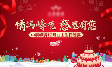 源文件下载【业主晚宴生日快乐海报】编号：42090017277814176