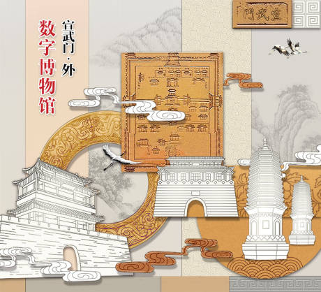 源文件下载【享设计】搜索编号：41640017703439854【线上博物馆海报展板】