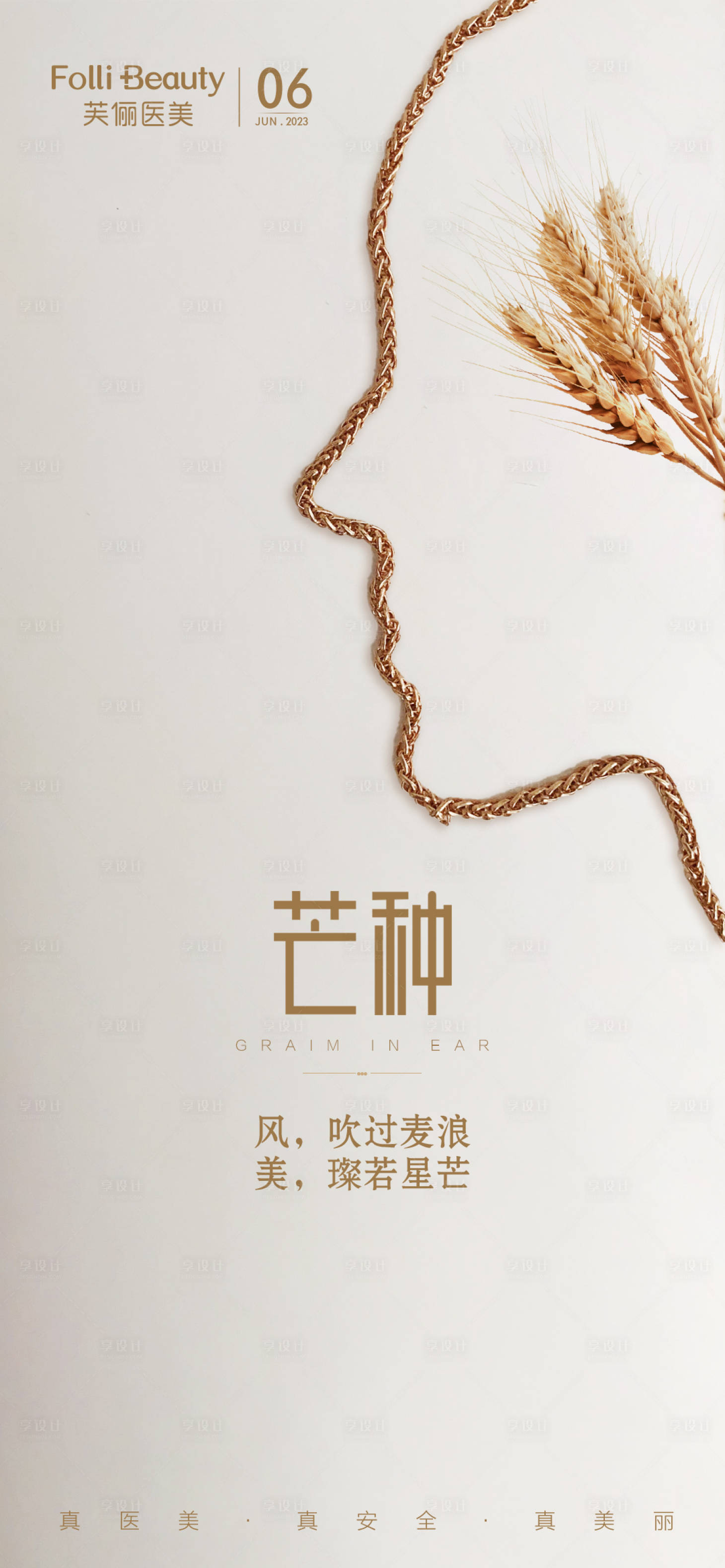 源文件下载【享设计】搜索编号：62560017098495639【医美芒种节气海报】