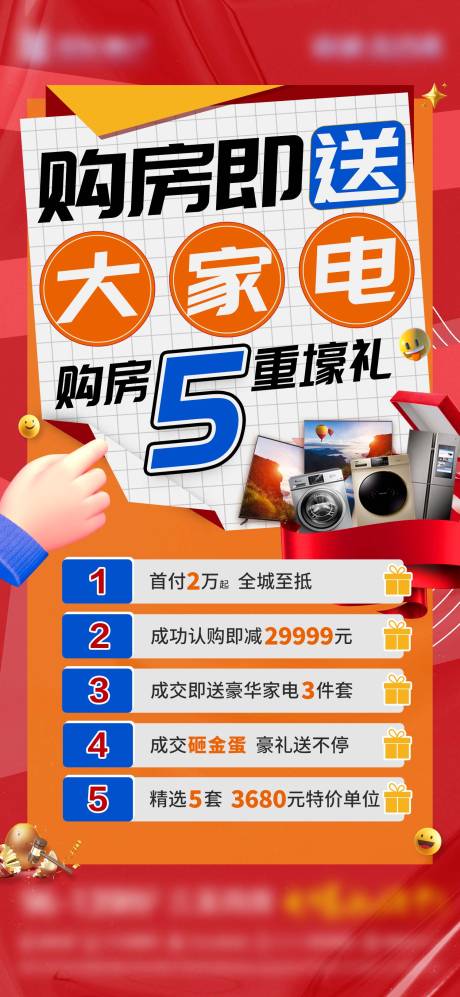 源文件下載【購房五重禮海報】編號：46540017403678426