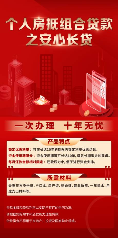 源文件下载【房抵贷款宣传海报】编号：80920017323786777