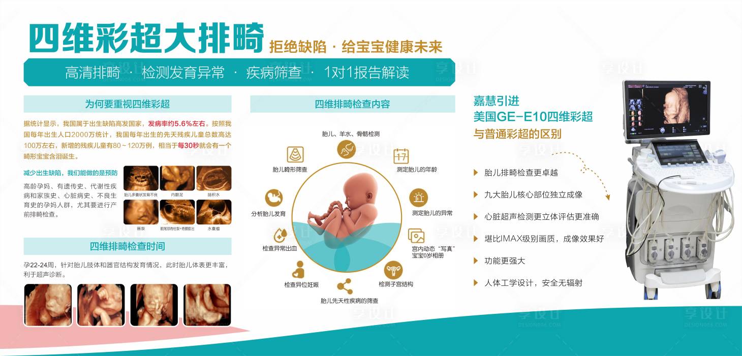 源文件下载【四维彩超排畸检查简介背景板】编号：47350017597778532