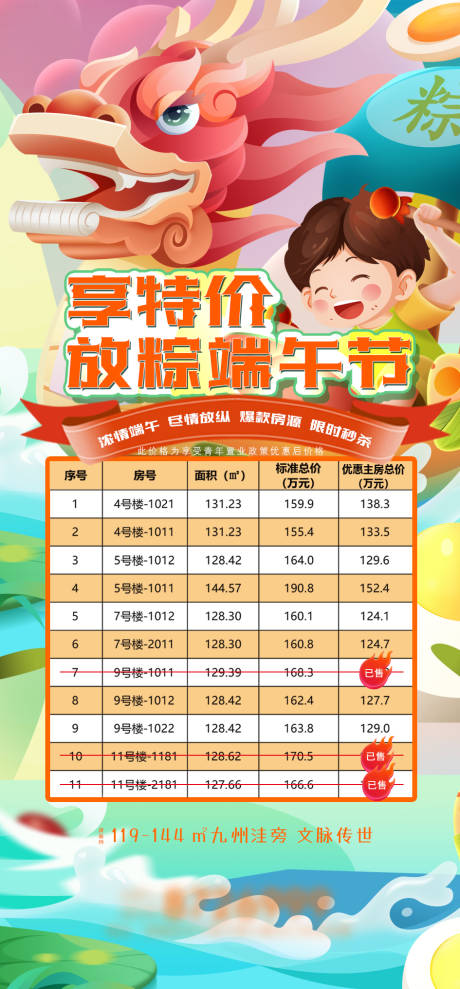 源文件下载【端午节特价房海报】编号：79060017501124394