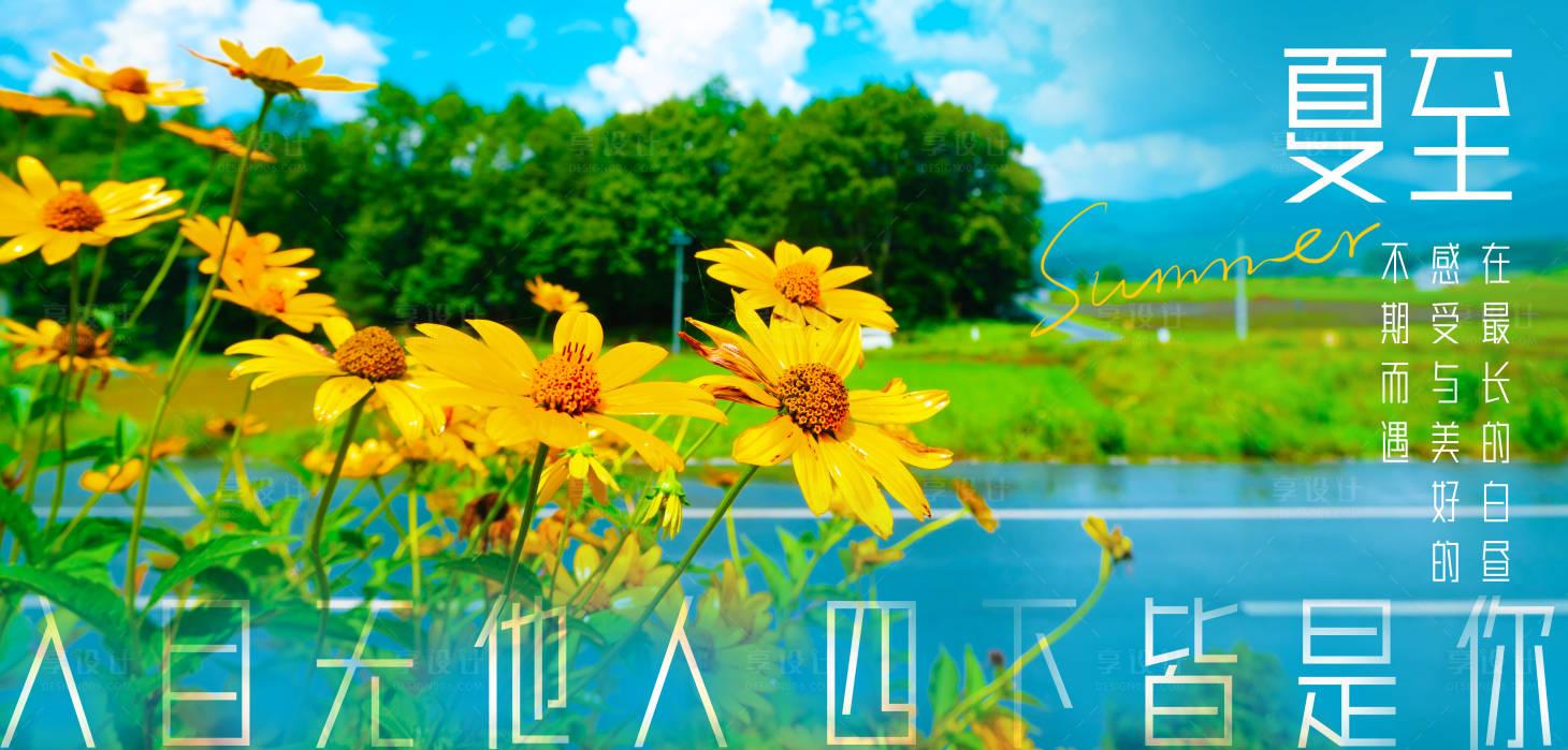 源文件下载【享设计】搜索编号：15590017446584378【夏至节气海报展板】