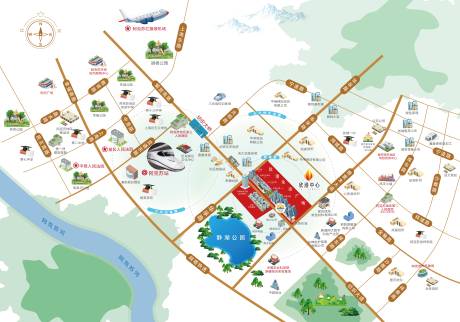 源文件下载【地产售楼部营销中心区位图】编号：81990017358626845