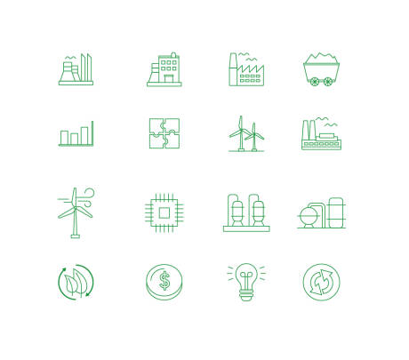 编号：20230620130807631【享设计】源文件下载-风力发电工厂金融环保绿色循环图标