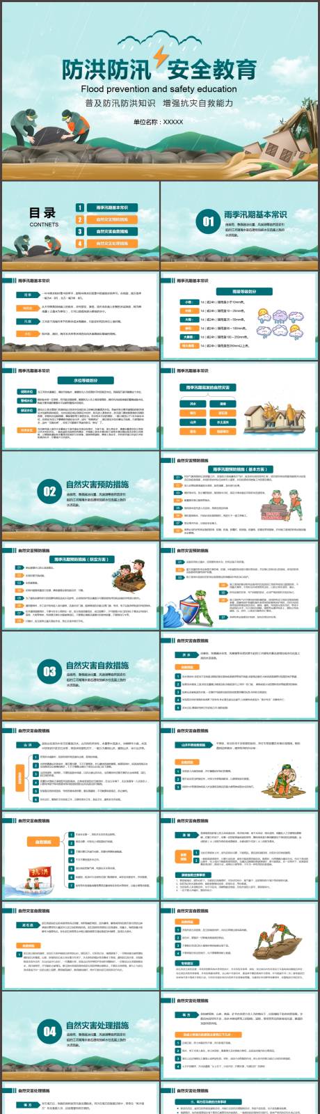 源文件下载【享设计】搜索编号：20660017641771757【防洪防汛安全知识普及教育培训自然灾害】