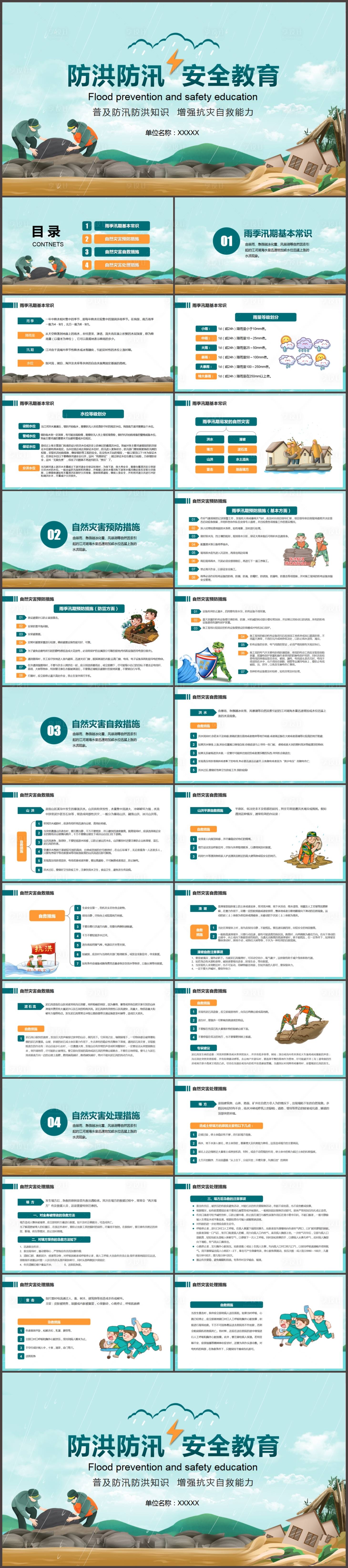 源文件下载【享设计】搜索编号：20660017641771757【防洪防汛安全知识普及教育培训自然灾害】