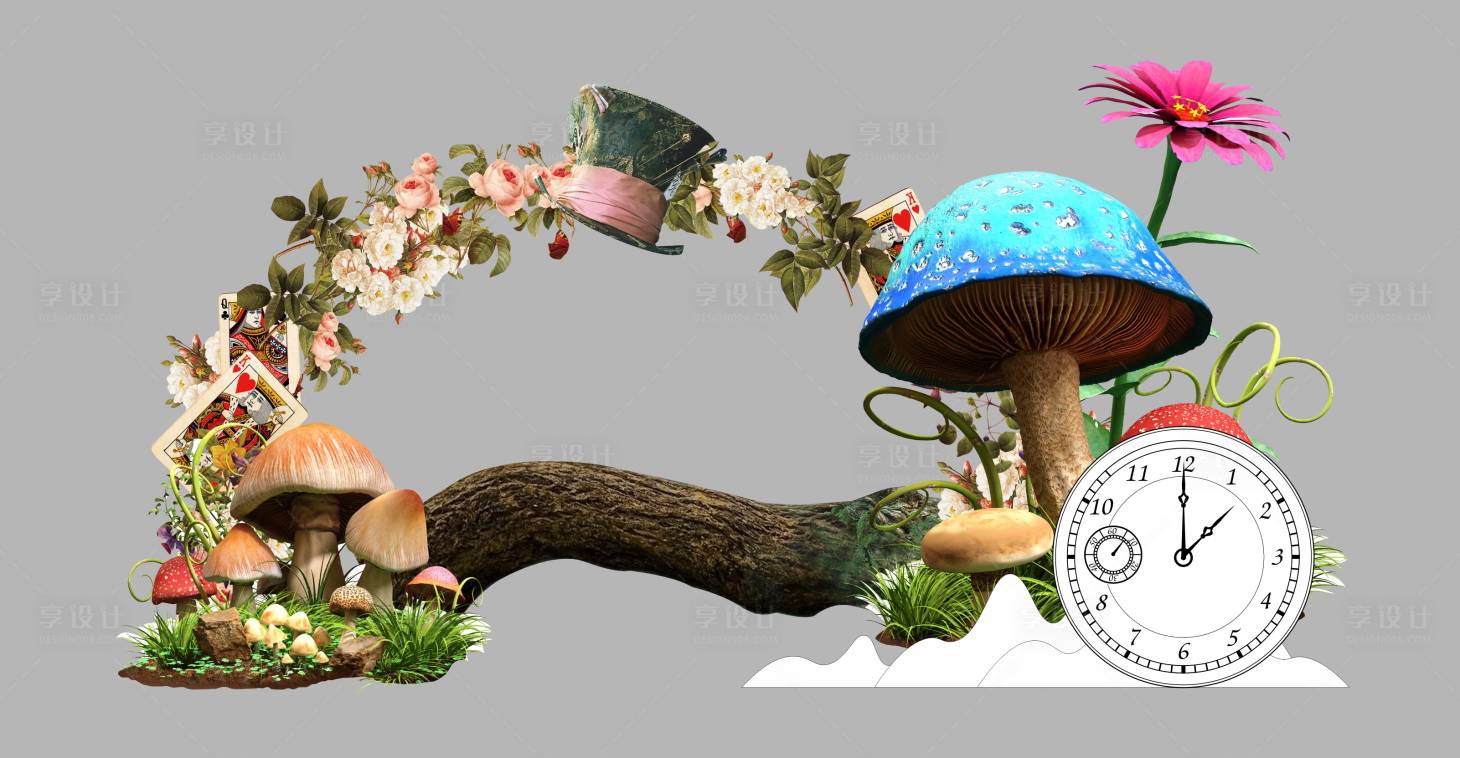 源文件下载【享设计】搜索编号：36420017085089031【爱丽丝梦游仙境门头】