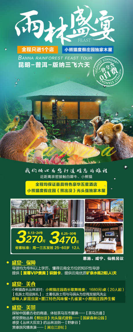 源文件下载【云南版纳旅游海报】编号：27220017722907961