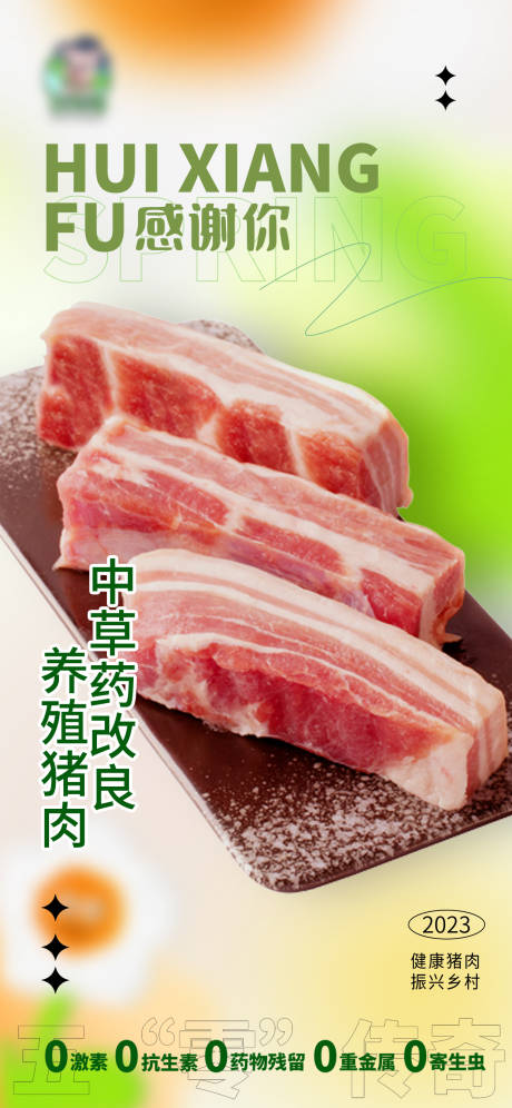 编号：20230625221210520【享设计】源文件下载-猪肉土特产生鲜海报