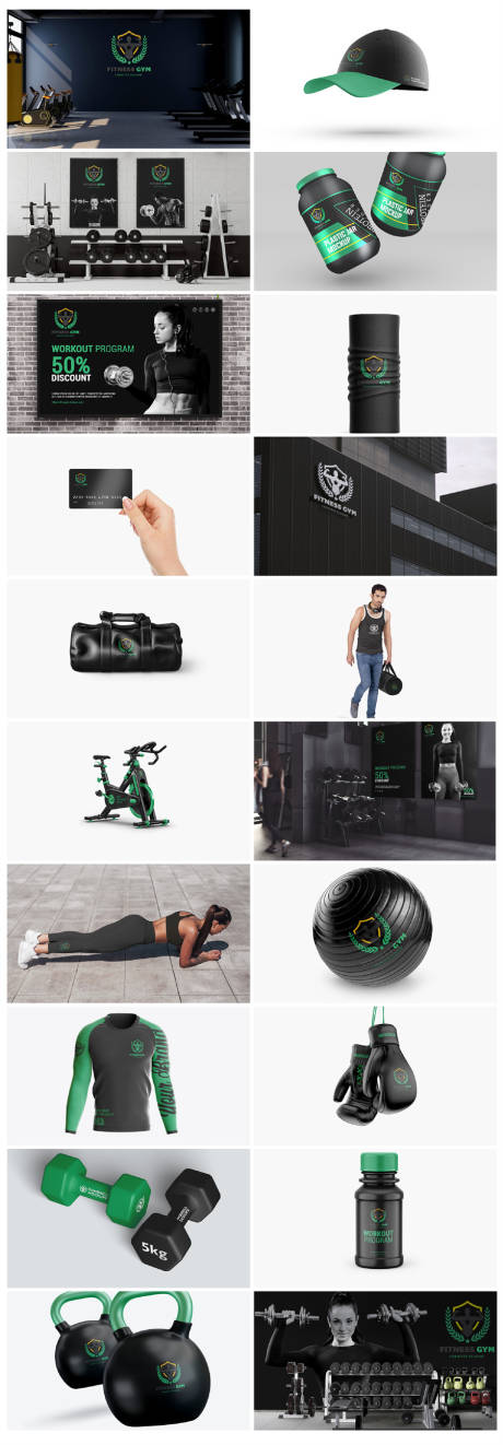 源文件下载【享设计】搜索编号：77880017548921190【健身品牌智能样机贴图】