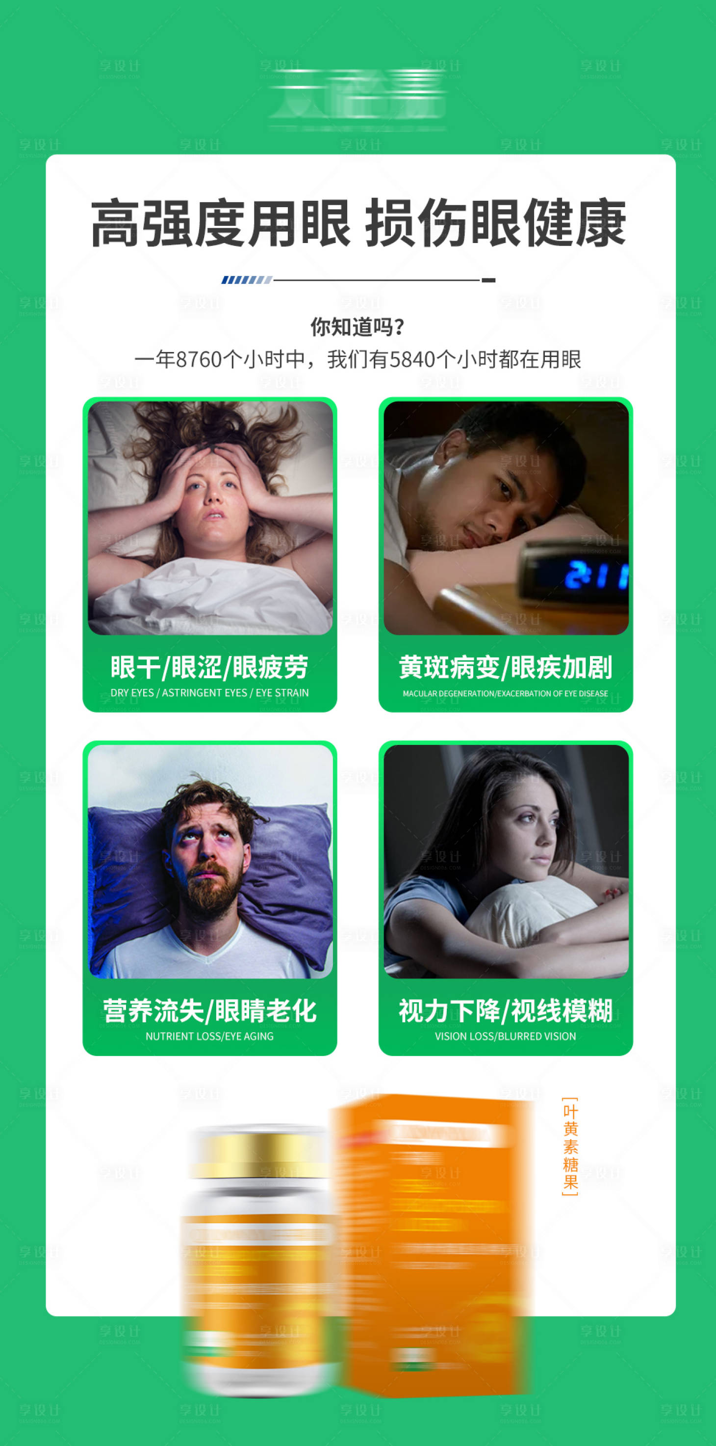 源文件下載【享設計】搜索編號：48690017709862833【葉黃素保健品海報】