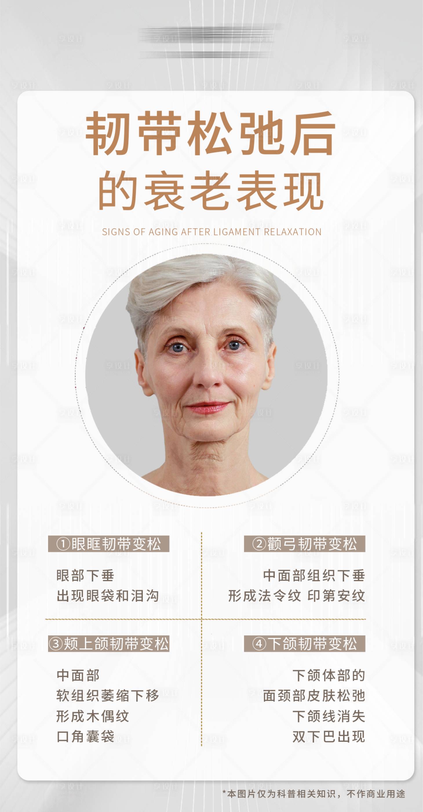 源文件下载【享设计】搜索编号：35960017563761290【韧带松弛后的衰老表现】