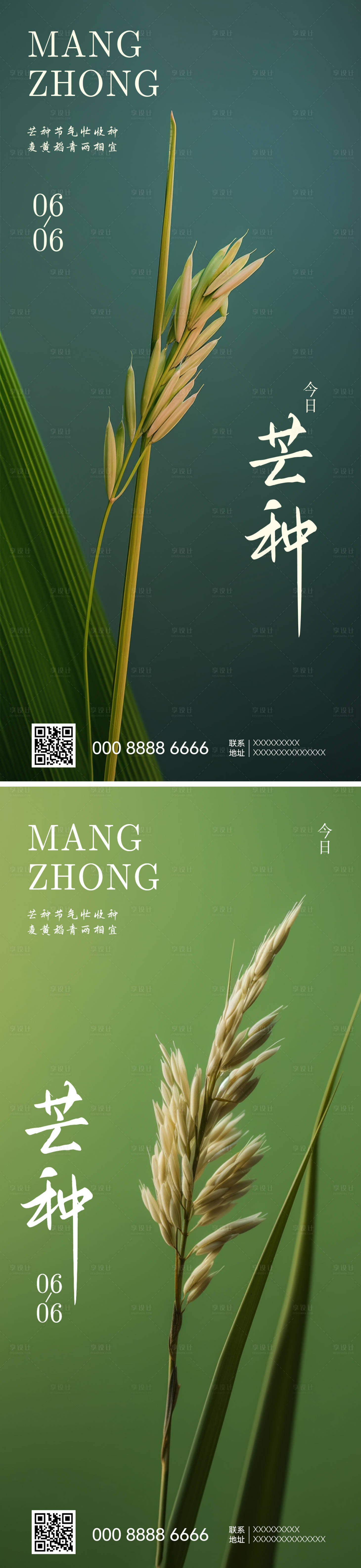 源文件下载【享设计】搜索编号：63920017140822788【芒种节气海报】