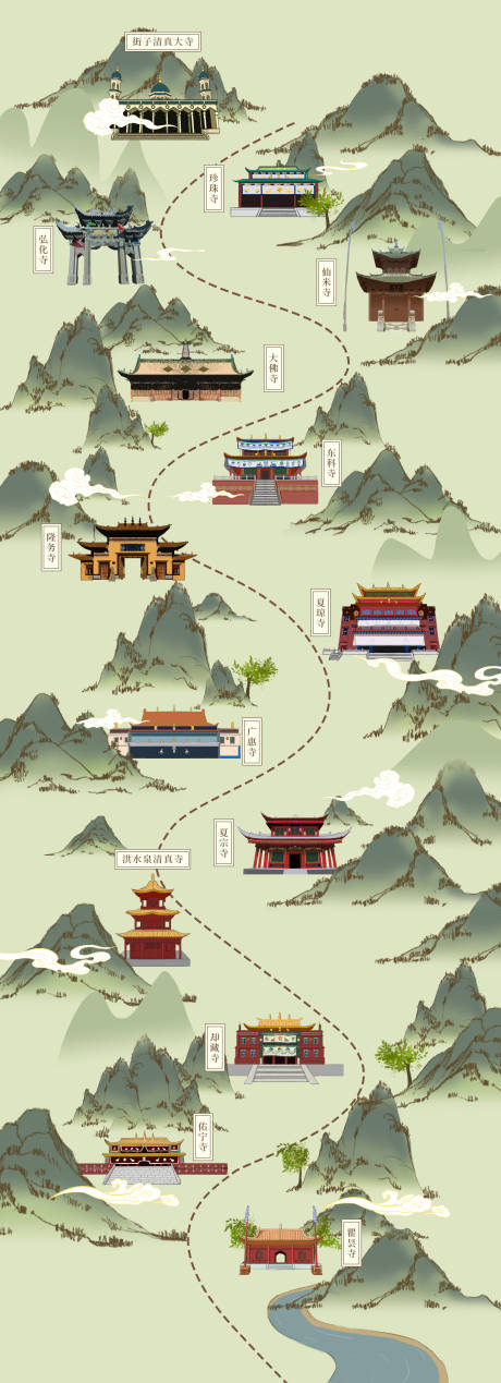源文件下载【手绘寺院路线小游戏】编号：51000017345687666