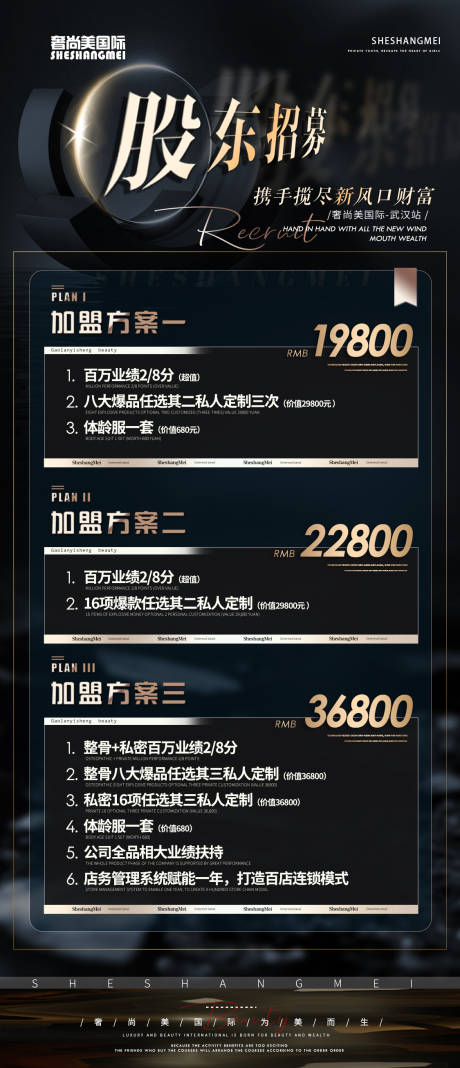 源文件下载【医美股东招募营销海报】编号：33900017171665652