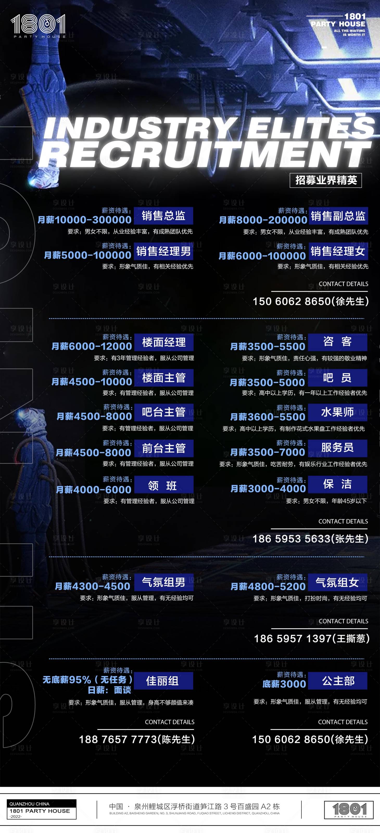 源文件下載【享設(shè)計(jì)】搜索編號(hào)：82840017123689405【酒吧招聘科幻海報(bào)】