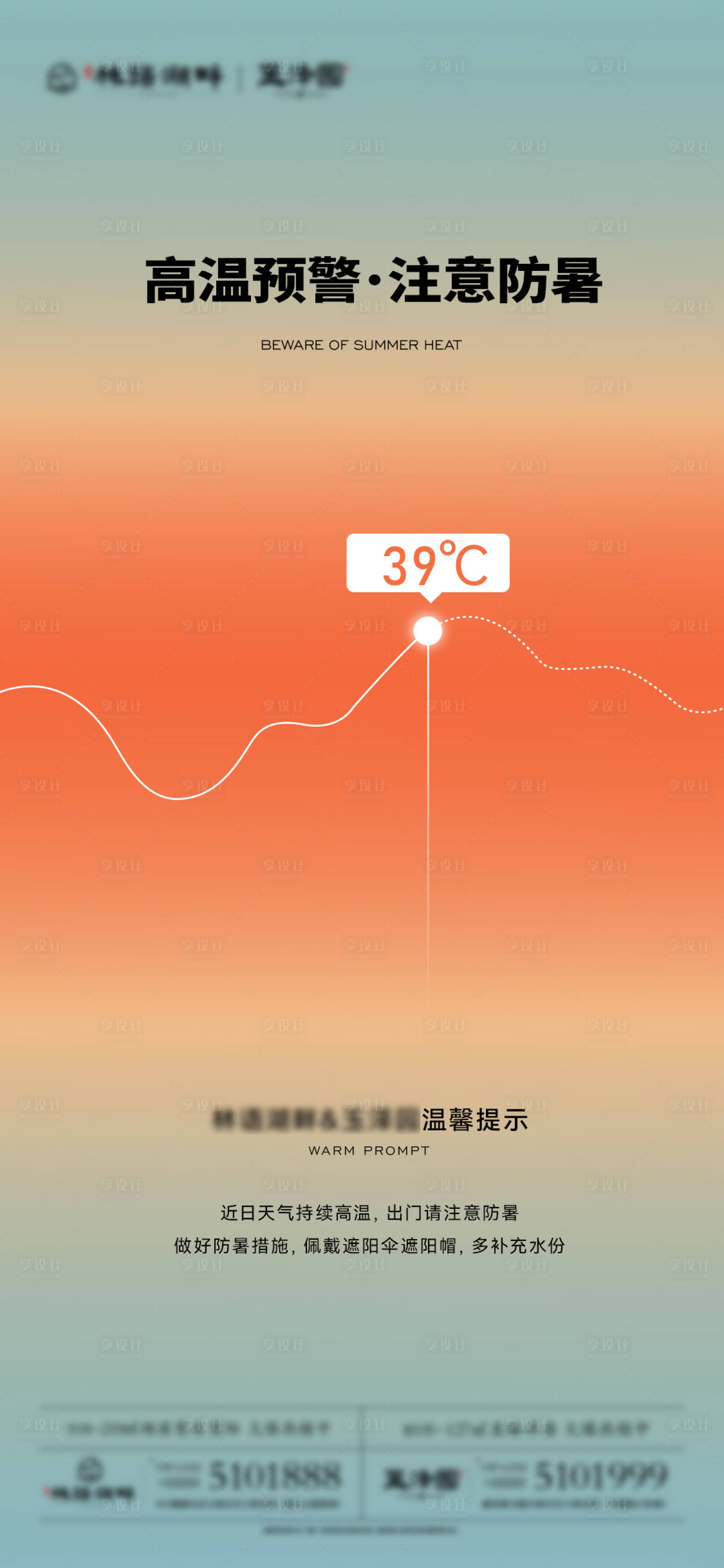 源文件下载【地产高温预警海报】编号：15140017411892140