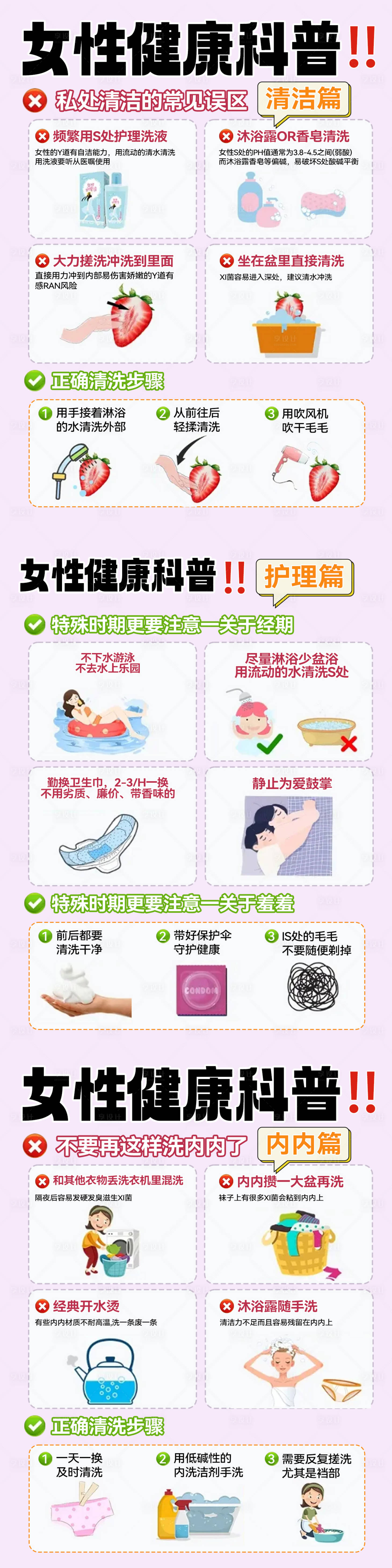 源文件下載【享設計】搜索編號：21560017280916171【女性健康科普系列海報】