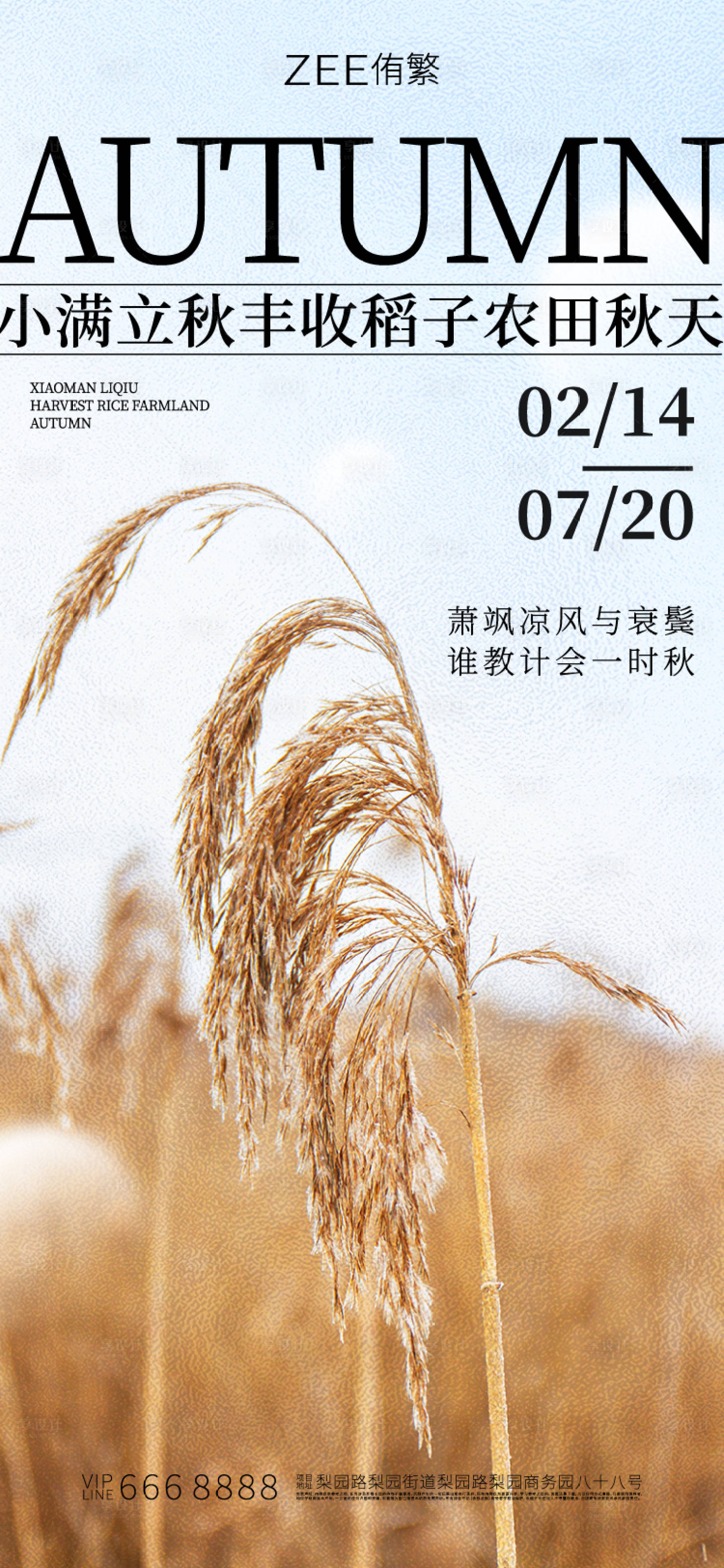源文件下載【小滿立秋節氣海報】編號：85840017294819810
