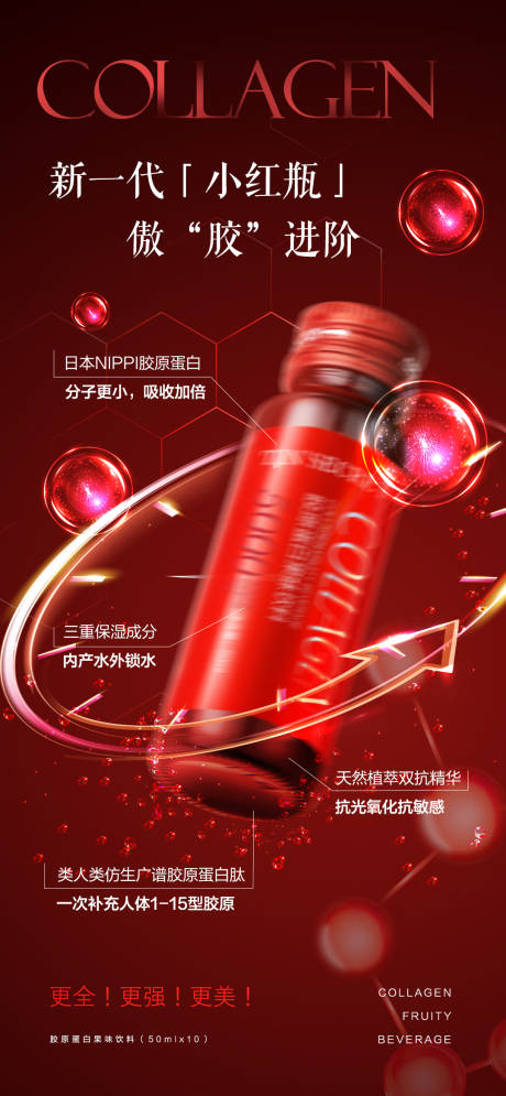 源文件下载【享设计】搜索编号：83210017278973485【胶原蛋白果味饮料升级海报】
