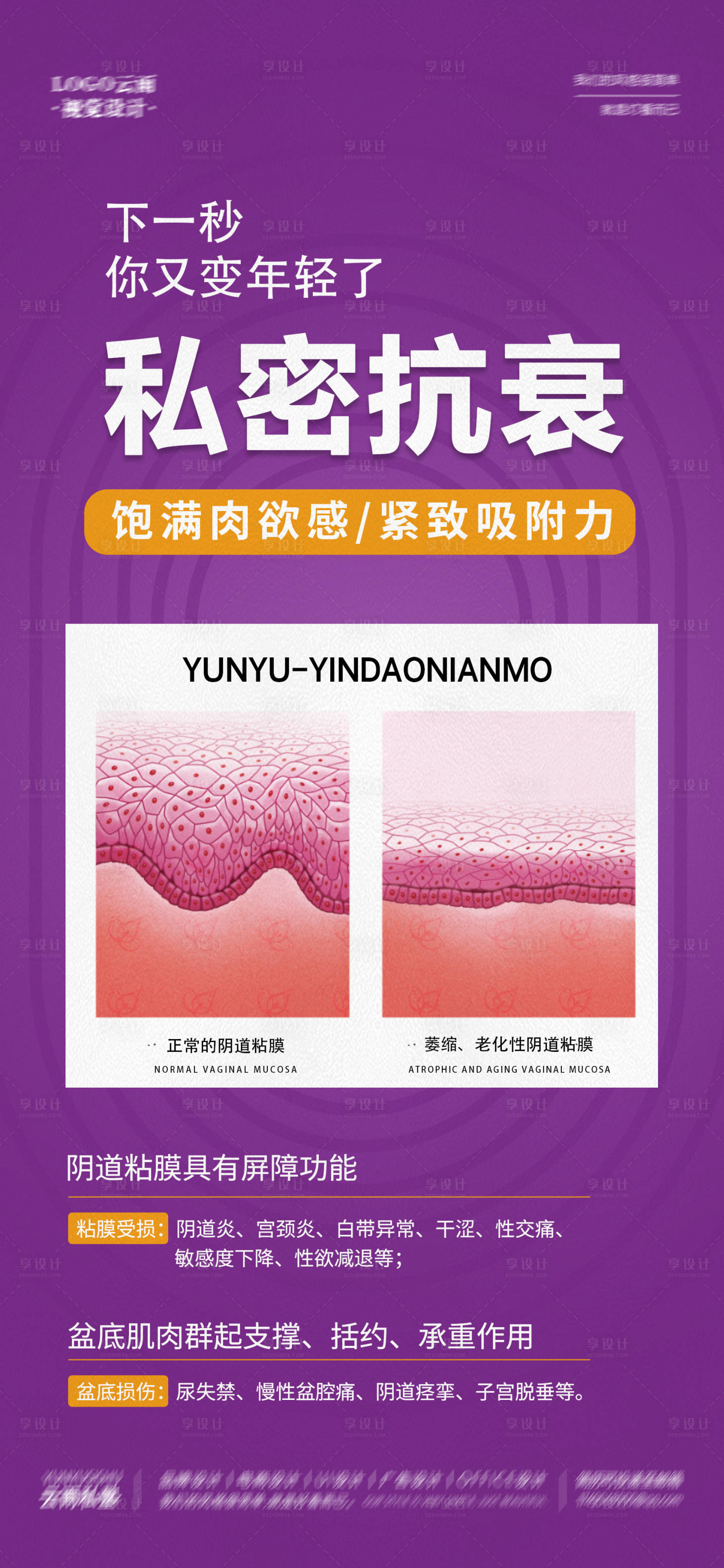 源文件下載【享設計】搜索編號：72450017120549187【陰道粘膜私密抗衰海報】
