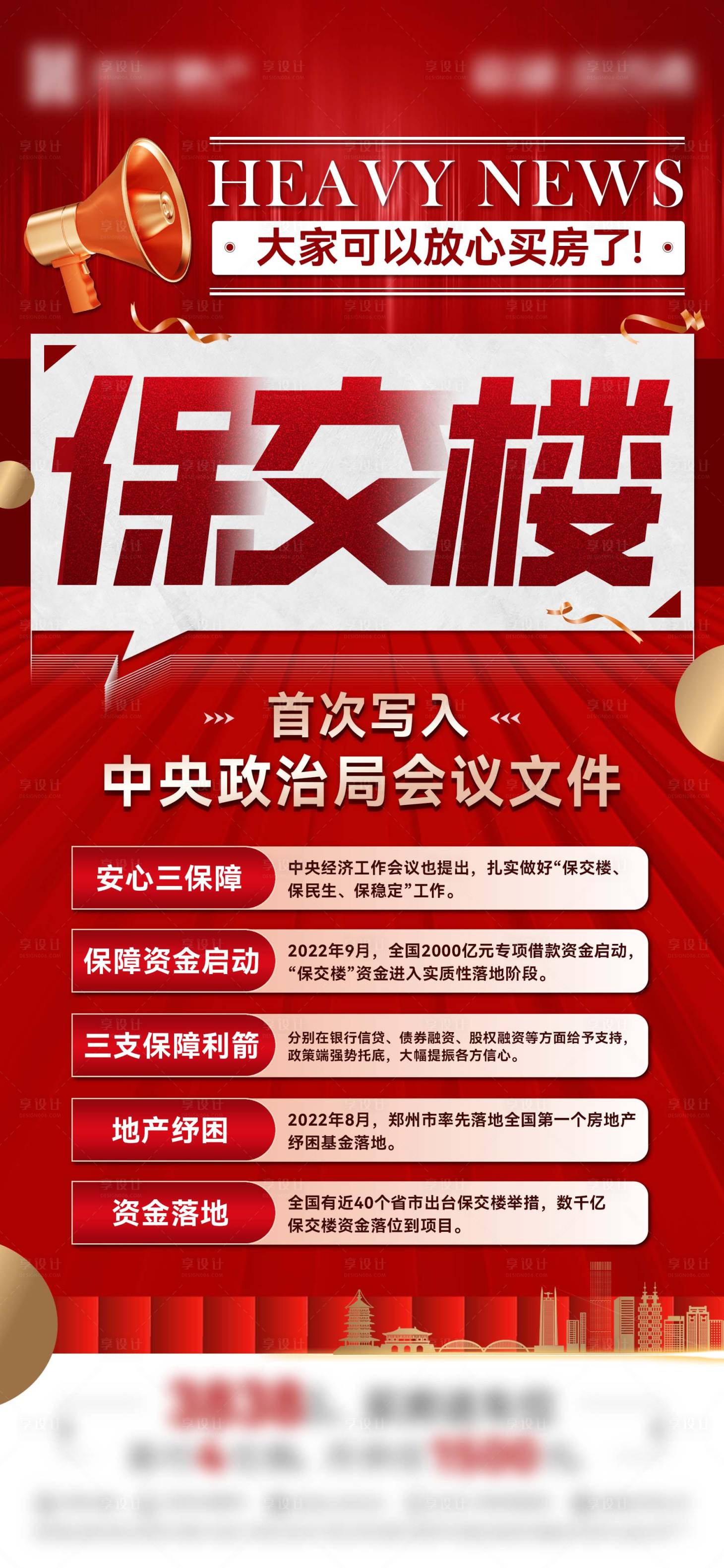 源文件下载【享设计】搜索编号：91430017351868154【地产新闻政策海报】
