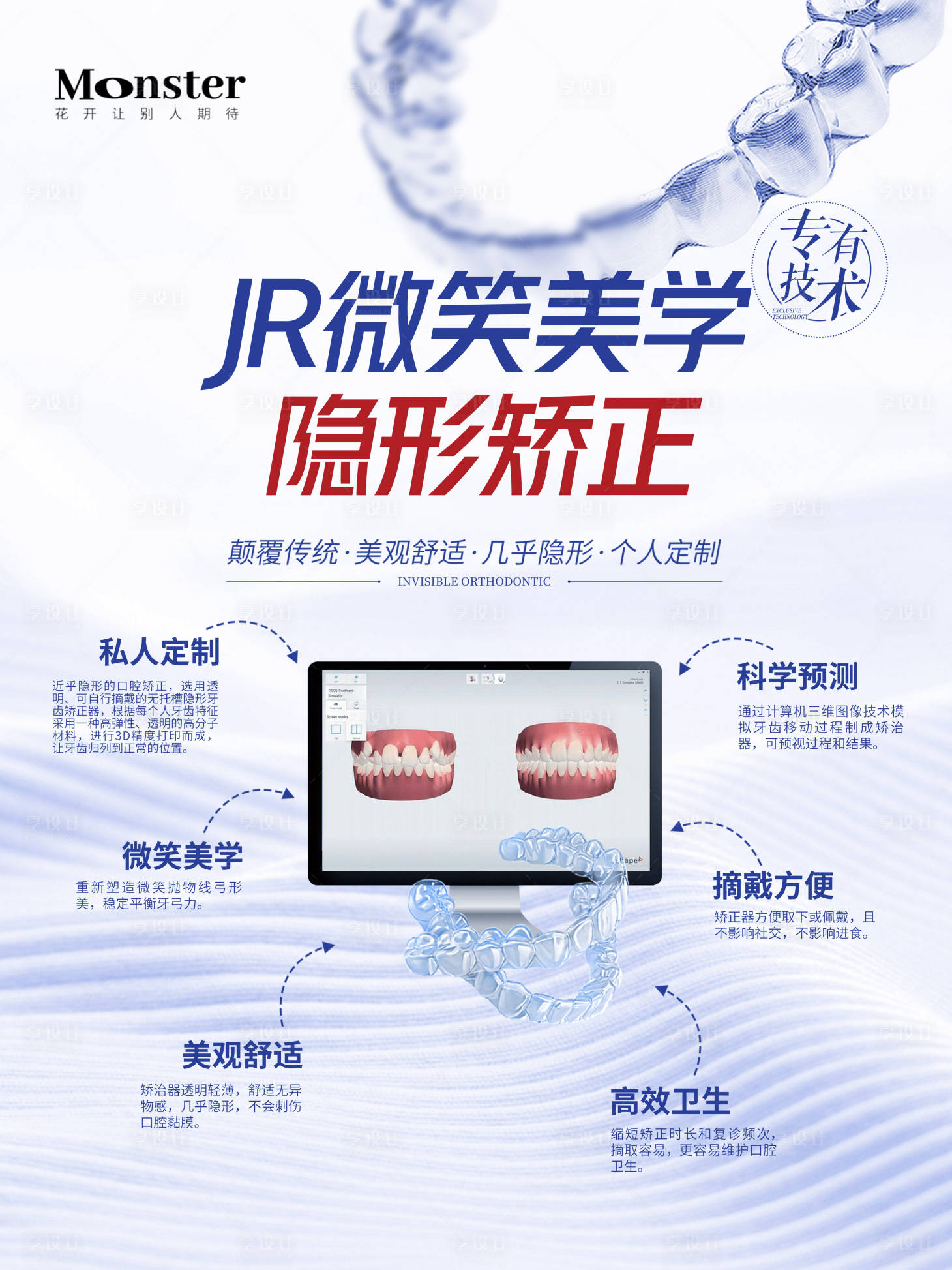 源文件下载【享设计】搜索编号：56800017689586045【医美口腔隐适美海报】