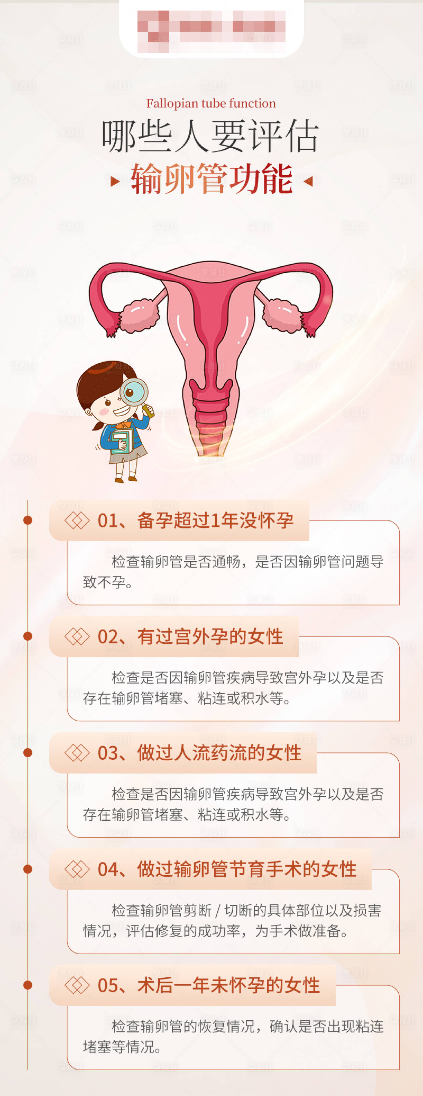 源文件下载【享设计】搜索编号：39250017149211368【不孕评估输卵管功能海报】