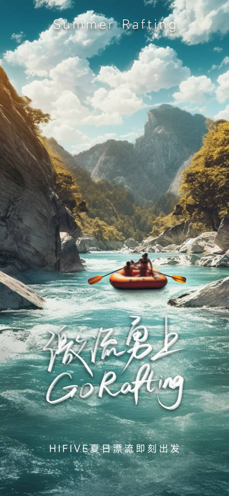 源文件下载【夏日漂流海报】编号：68710017633142530