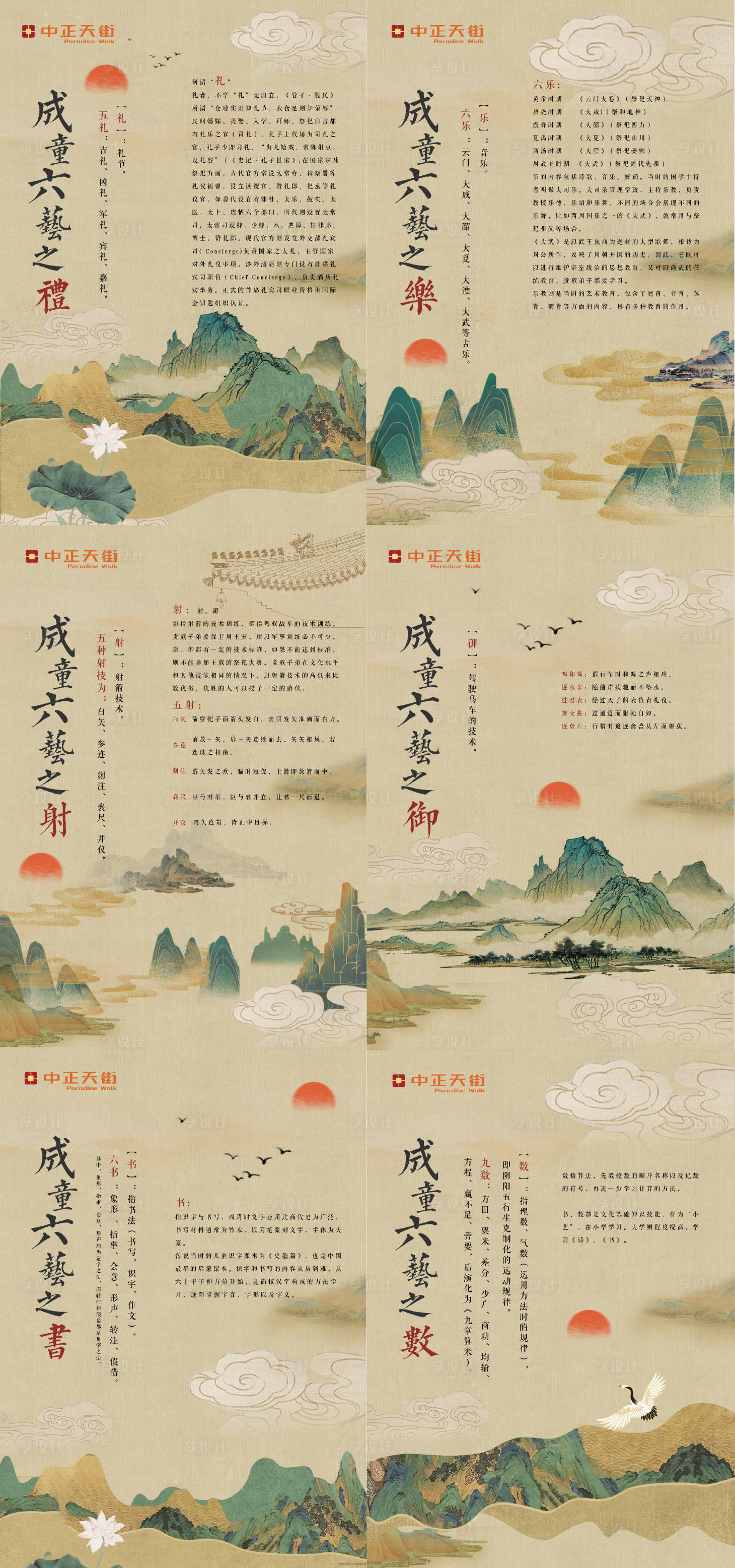 源文件下載【享設計】搜索編號：22600017074255001【孔子六藝展板】