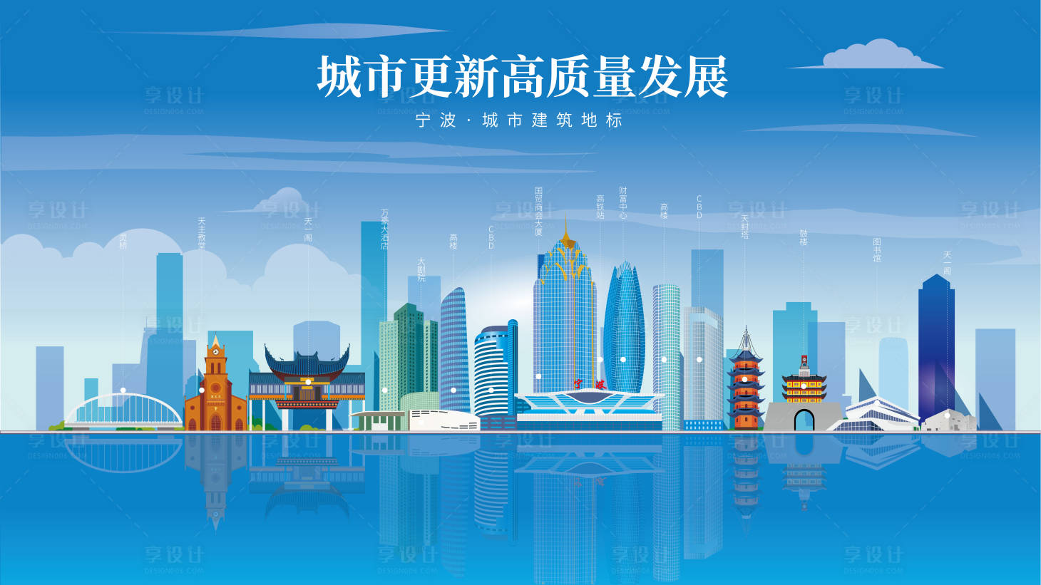 源文件下载【享设计】搜索编号：73860017658977465【创意城市建筑地标】