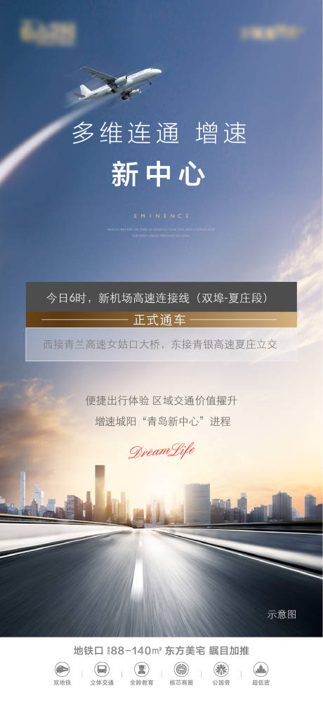源文件下载【地产城市交通价值点海报】编号：21530017327112749
