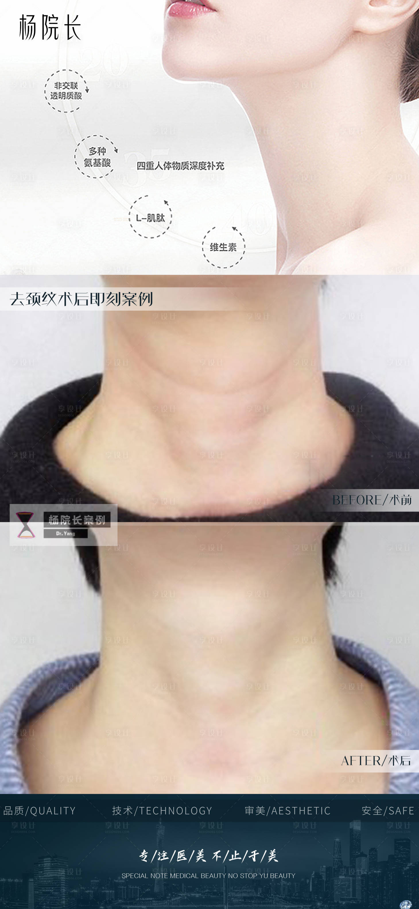 源文件下载【去颈纹微整形案例对比图模板可更换】编号：90690017412909279