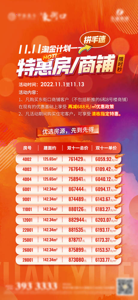 源文件下载【地产商业促销双十一加推海报】编号：62250017958276123