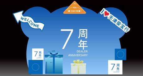 源文件下载【汽车7周年美陈】编号：72900018283372725