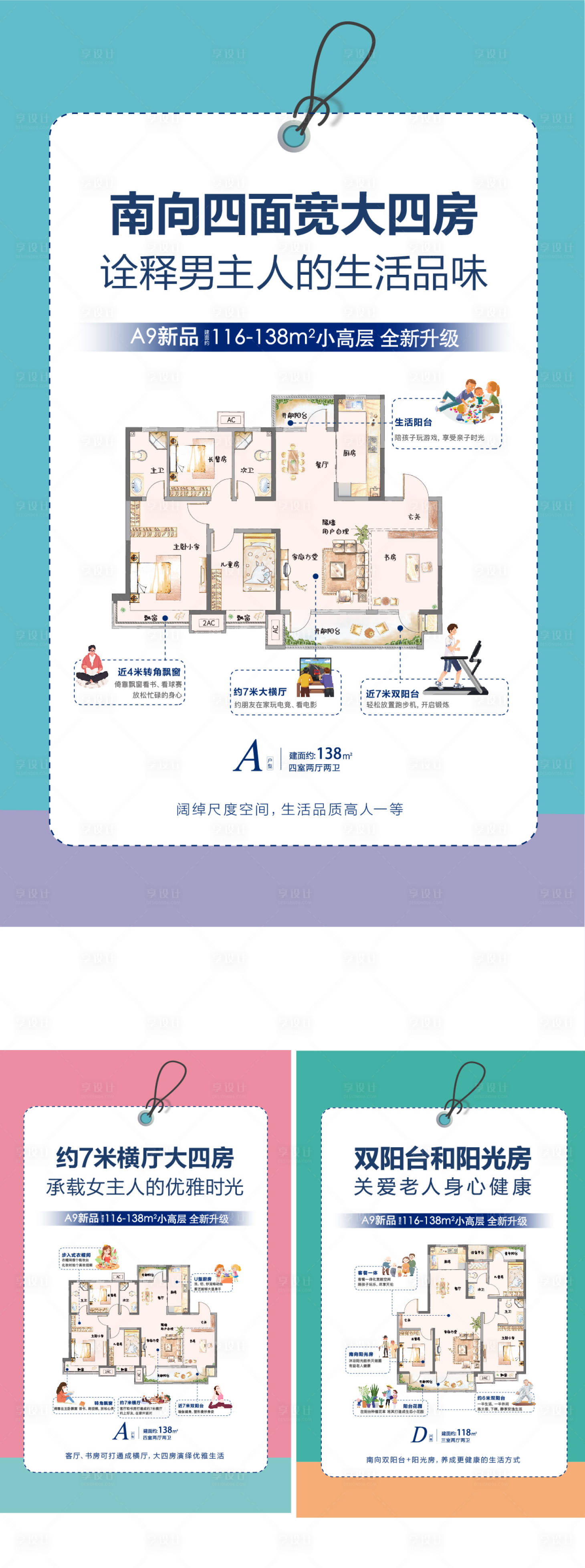 源文件下载【享设计】搜索编号：99760017891148235【户型解析海报】