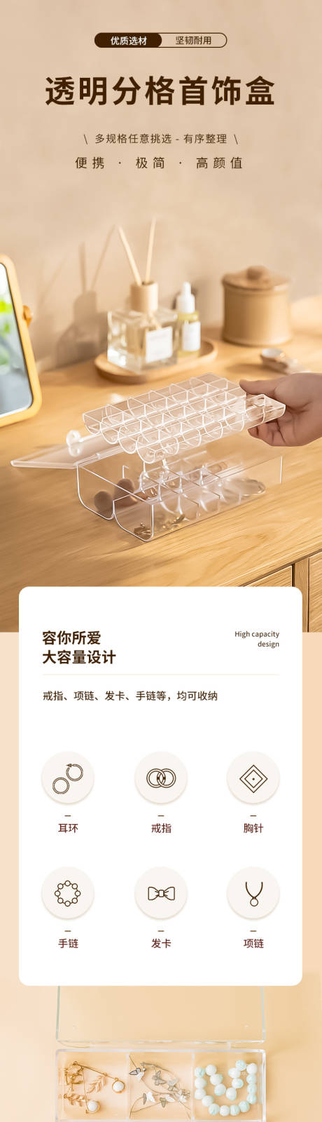 源文件下载【透明分格首饰盒电商详情页】编号：17800017883449833