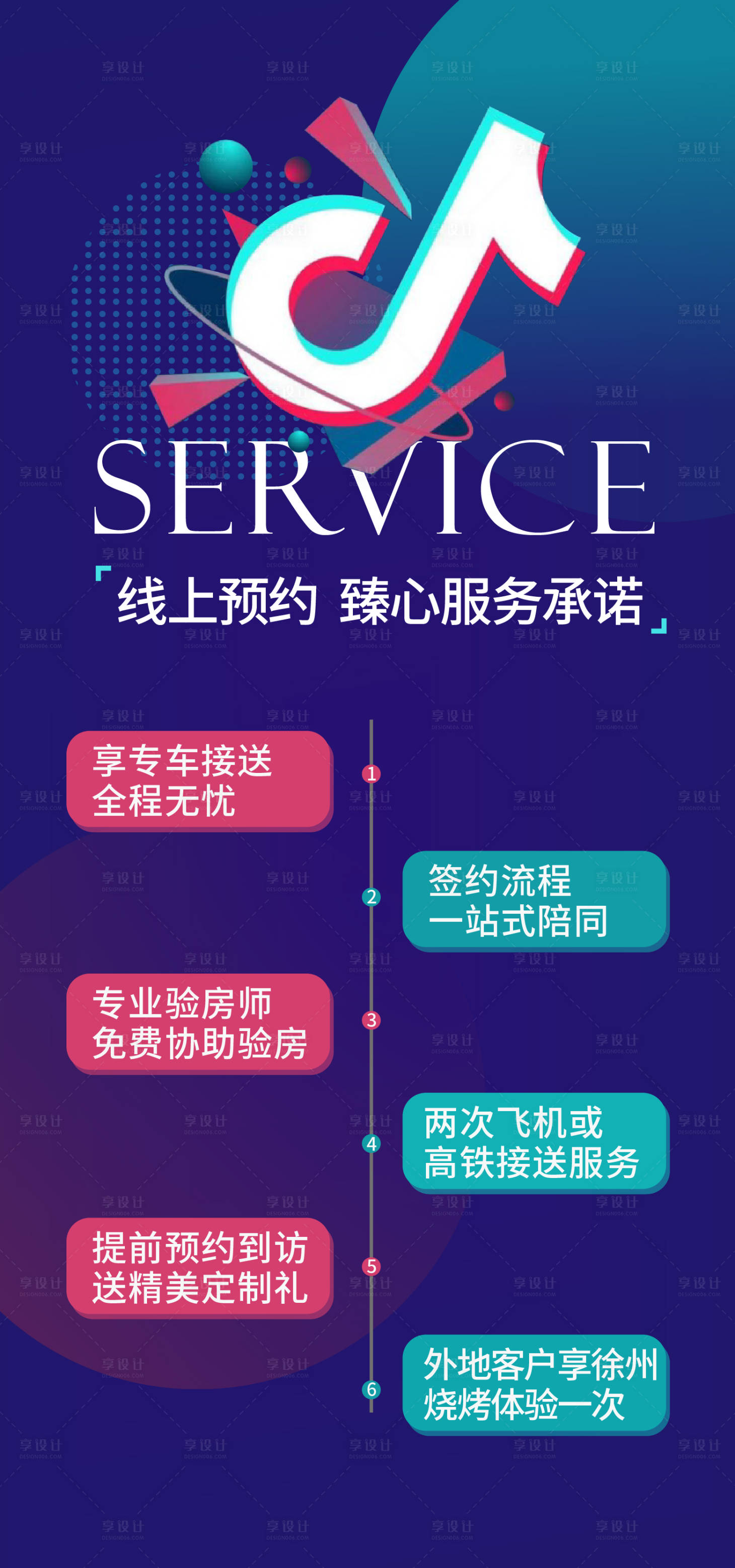 源文件下载【享设计】搜索编号：27140018383568960【房地产签约流程海报】