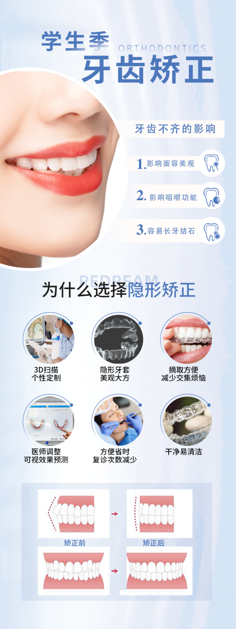 源文件下載【享設(shè)計】搜索編號：20730018189008001【牙齒矯正海報】