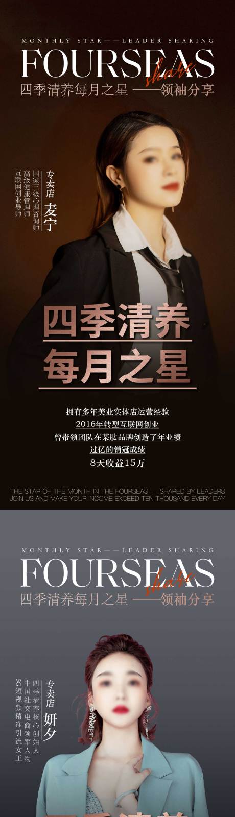 每月之星人物海报
