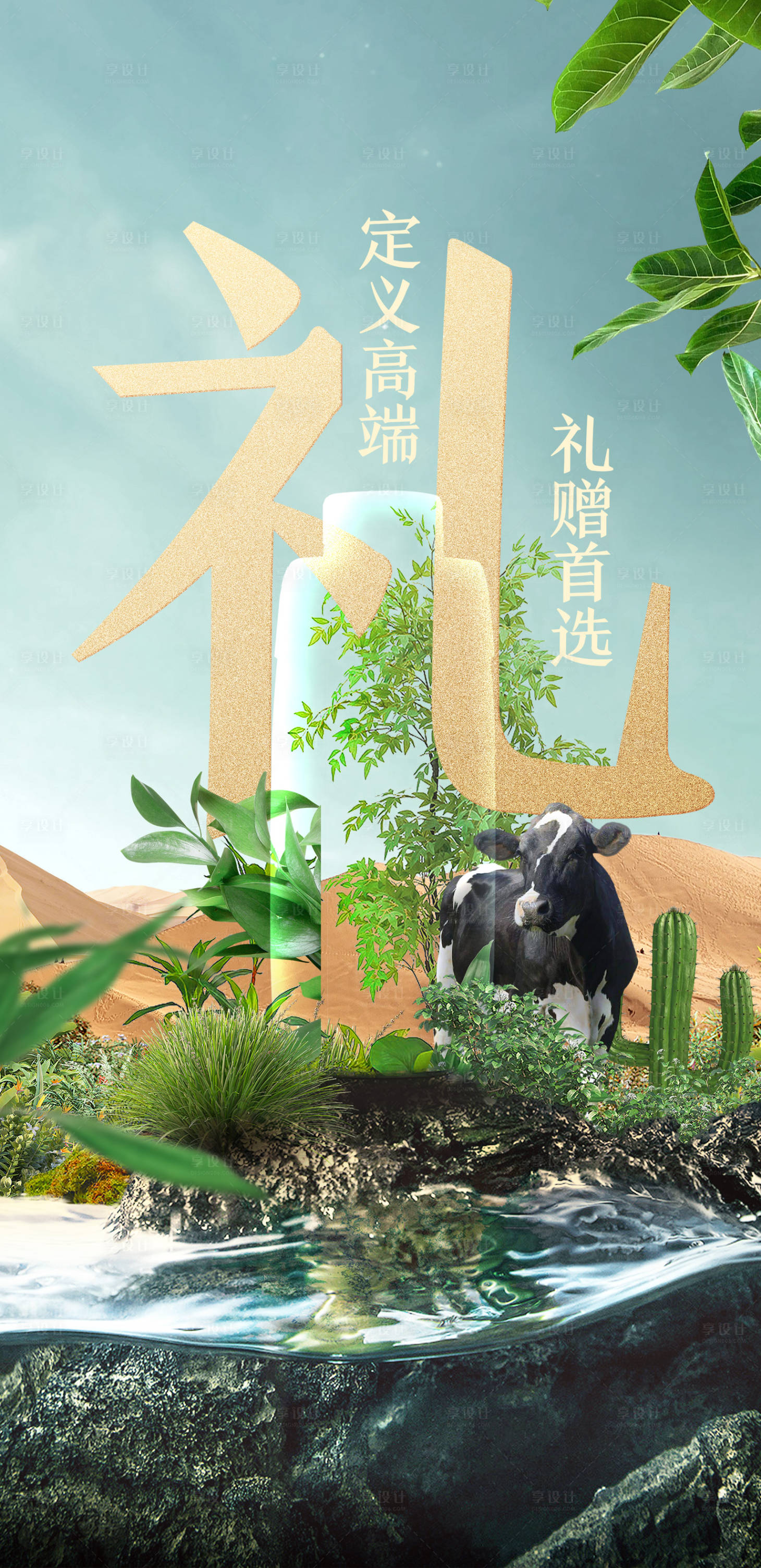 源文件下载【享设计】搜索编号：28700018215323842【牛奶海报】