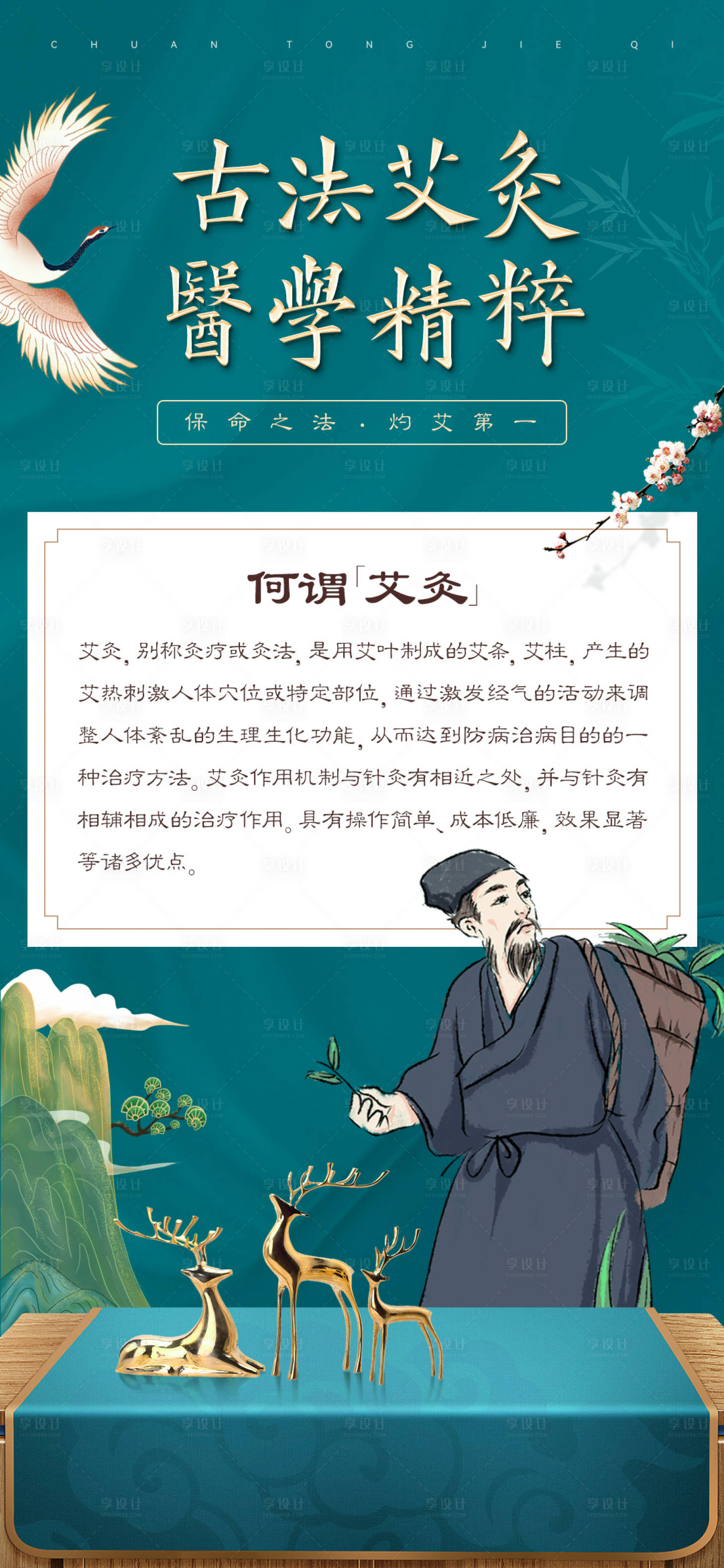 源文件下载【中医艾灸宣传海报】编号：91840018303911919